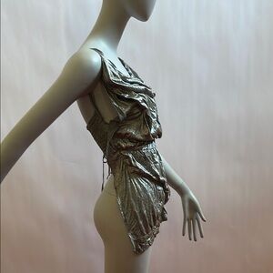 SOLD - Vivienne Westwood Metallic Silver Top 2014 MEDIUM